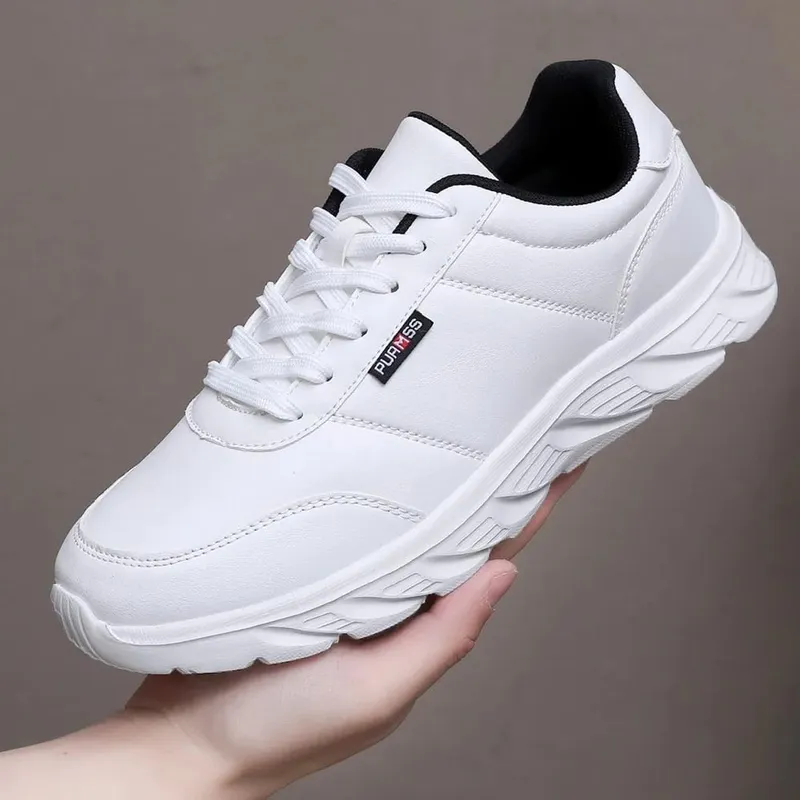 New Men's Sneakers Fashion Leather Men's Casual Shoes Outdoor Jogging Training Shoes High-Quality Comfortable Men's Shoes — image 3
