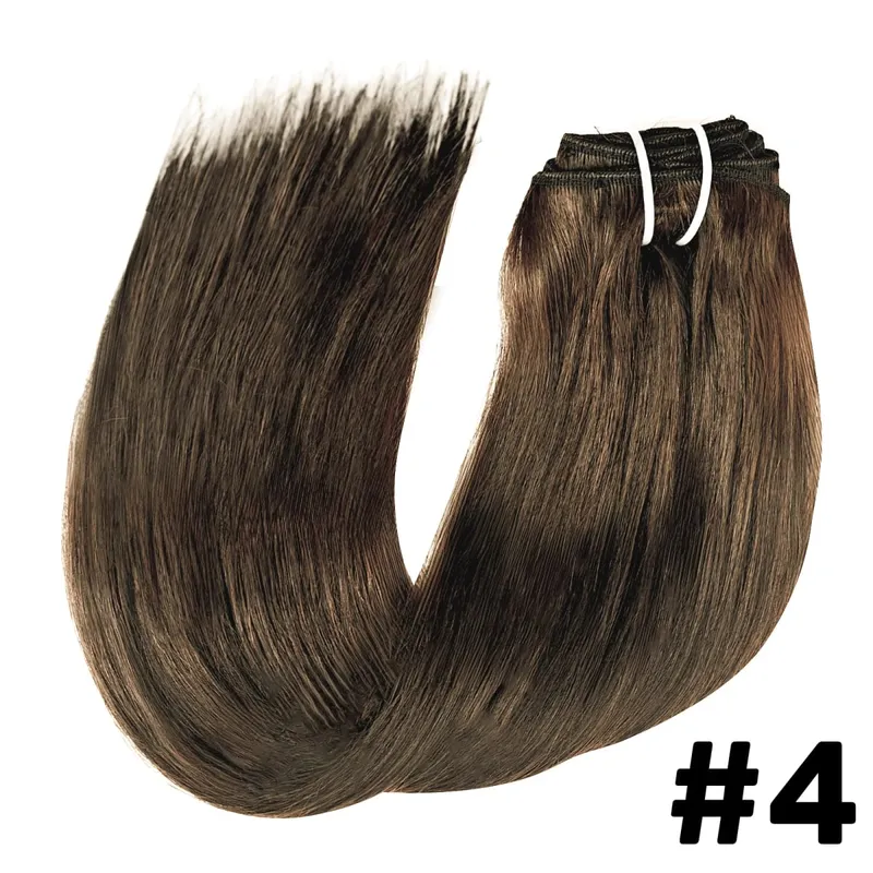 Clip Ins Straight Seamless Brazilian Human Hair Extensions 10A Brazilian Virgin Human Hair 8 Pcs Clip In Extensions 120G/Pack — image 10