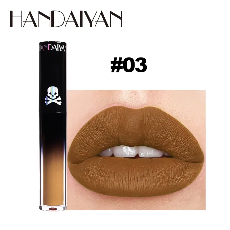 Matt Vampire Black Lila Läppstift Vattentätt Långvarigt Läppglans Halloween Jul Fuktgivande Pigmenterad Lip Makeup — image 14