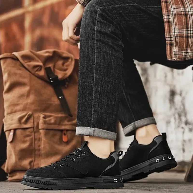 Men's Vulcanized Shoes Winter Casual Sneakers Comfortable Work Shoes for Men Breathable Soft Sole Safety Shoes Men Work Footwear — image 4