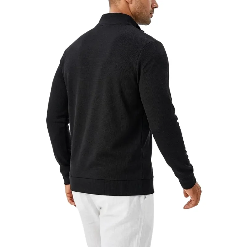 Long Sleeve Quarter Zip Men's Sweatshirt Solid Pullover Man Zip Up Hoodies for Man Casual Mens Coats Male Sweatshirt Poleron Men — image 4