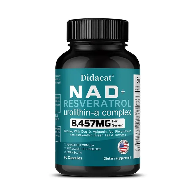 NAD + Resveratrol - Anti-aging Helps Boost Energy Promotes Cell and Skin Health Neuroprotection and Sleep Improvement