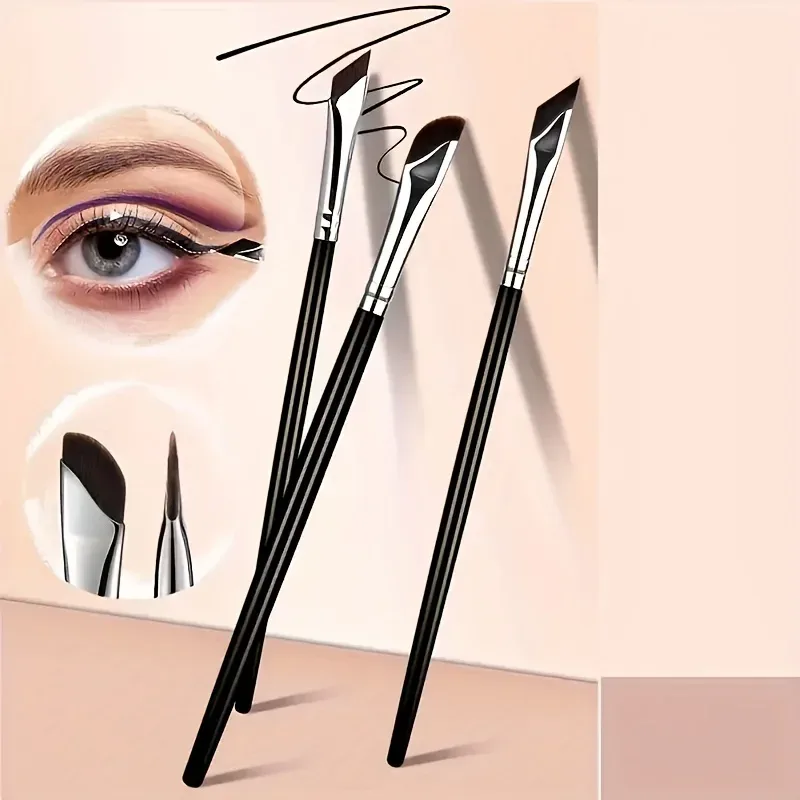 5pc Eyeliner Brush Set with Tilted Fine Blade Suitable for Precise Application - Suitable for All Skin Types Makeup Brushes Set