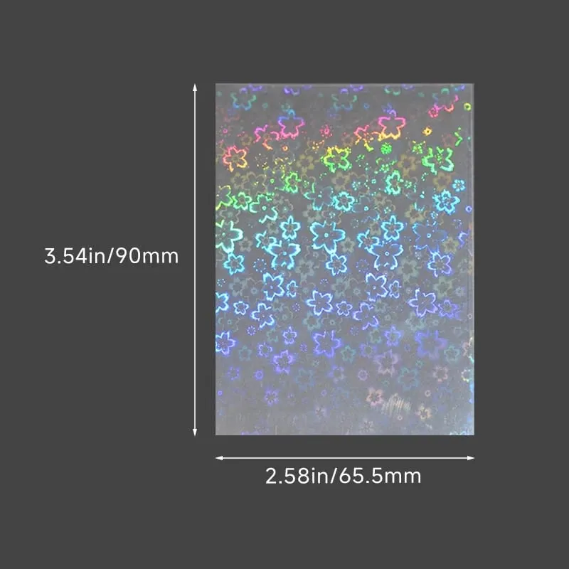 65,5×90 mm holografiska korthylsor Färgglada genomskinliga kortskydd för TCG-kort i standardstorlek/japansk storlek — image 2