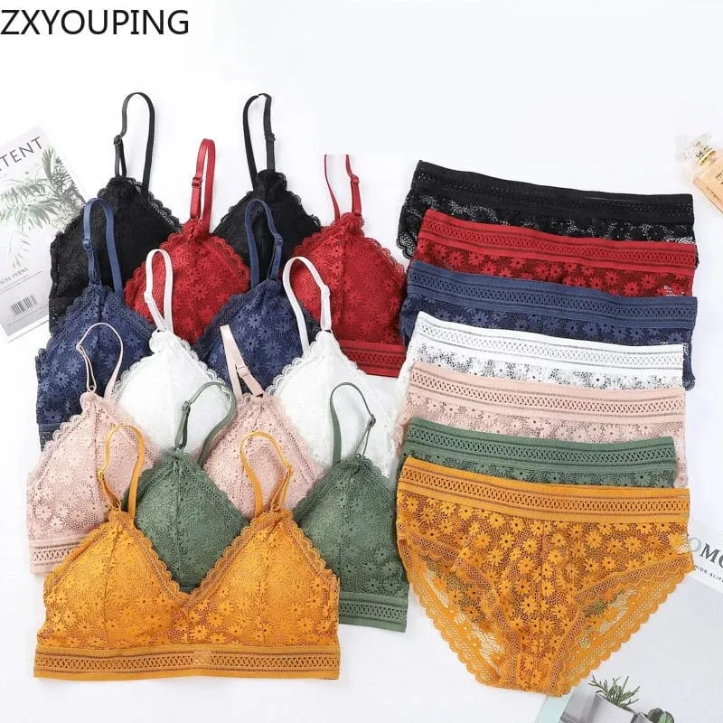 Σετ Σουτιέν 3 τεμαχίων Σέξι δαντέλα Beauty back κοστούμι Εσώρουχα Συγκεντρώστε απρόσκοπτη γυναικεία εσώρουχα Εσώρουχα Άνετα εσώρουχα — image 2