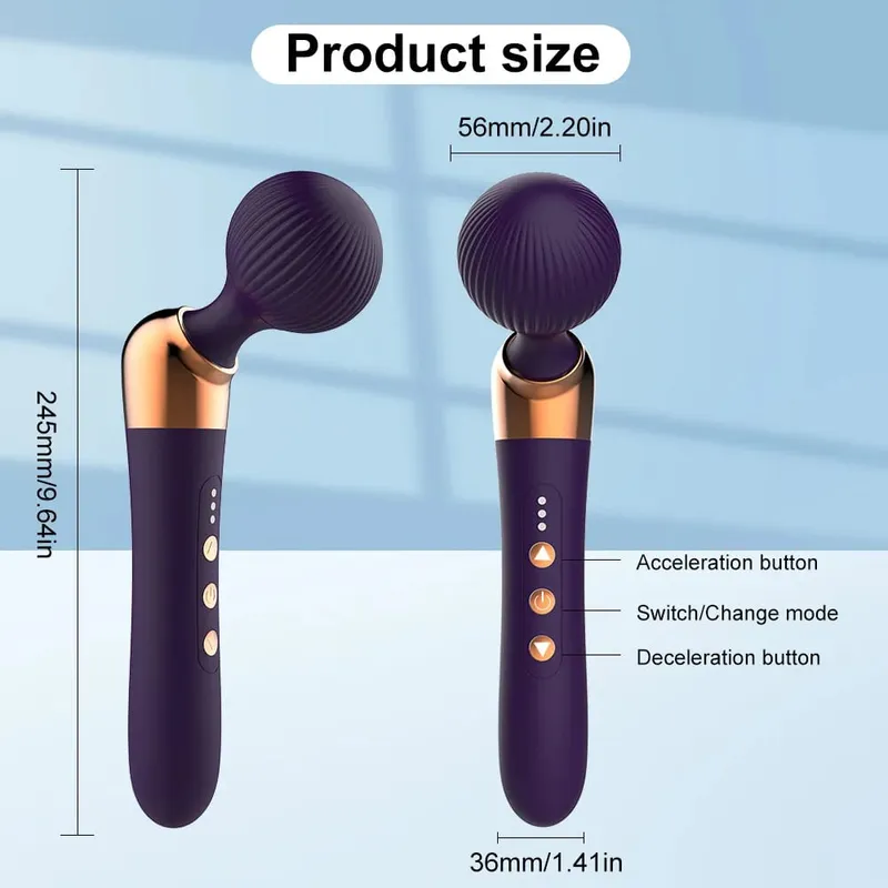 Powerful Vibrator 20 Speeds Clitoris G-Spot Stimulation AV Wand Stick Massager Dildo Masturbator Erotic Sex Toys for Adults 18 — image 6