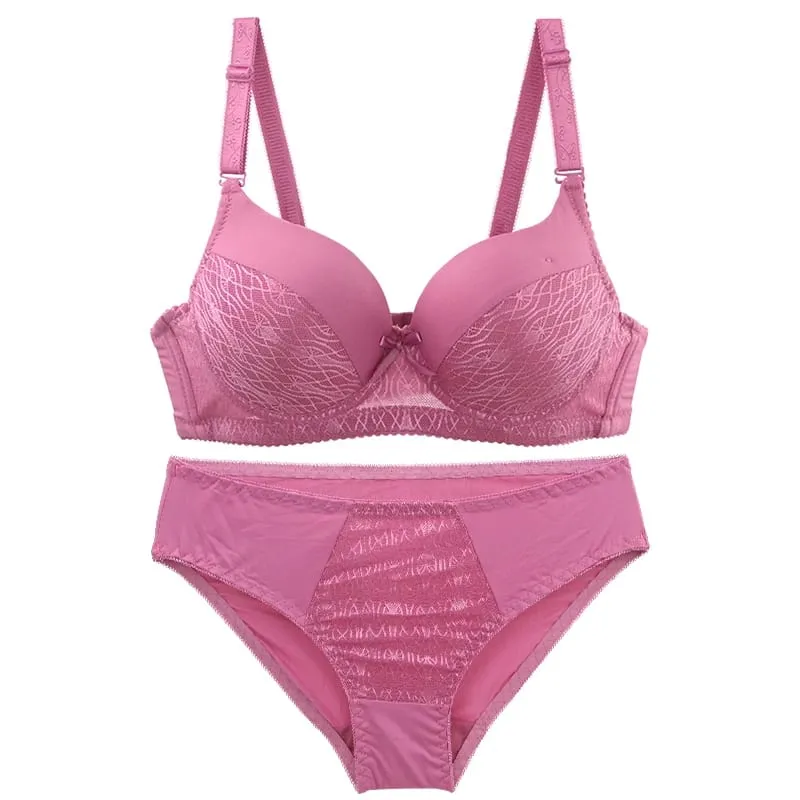 DaiNaFang Seamless Adjustable Minimizer Bra Set Breathable Push Up Side Support Sweat Proof Lingerie ABC Cup Underwear — image 4