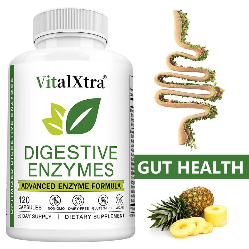Digestive Enzymes Capsules - Most Essential Digestive Enzymes (Amylase Lipase Bromelain Lactase Cellulase Invertase) — image 1