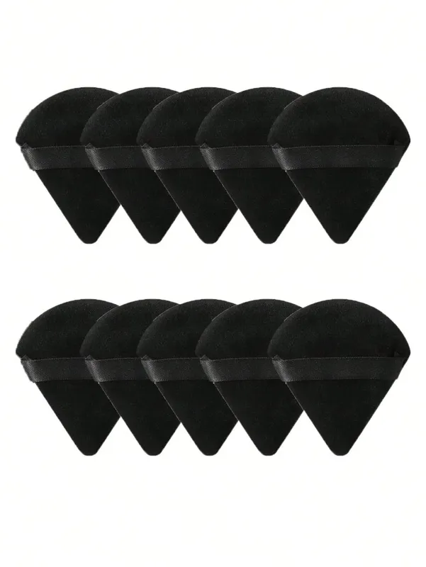 50/40/30/20/10/5 Triangular Velvet Puffs Reusable Puffs Face and Eye Makeup Puffs Foundation Make-up Powder Makeup Tools