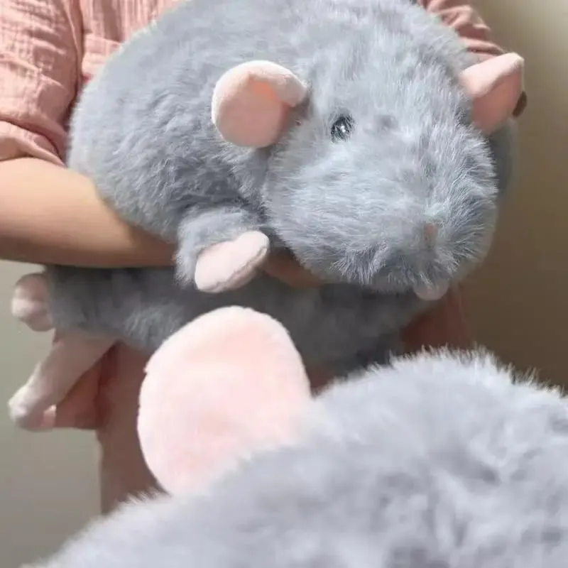 1Pcs Realistic Fancy Rat Plush Toy Stuffed Animal Doll Cute Funny Soft Pillow for Girls Birthday Gift 35/50/90cm Mouse Toy — image 3