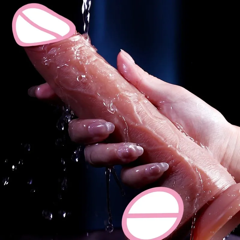 Realistic Dildo Telescopic Vibrating Heating Vibrator Big Penis Penetration Anal Butt Plug G Spot Dick Adult Sex Toys for Women — image 4