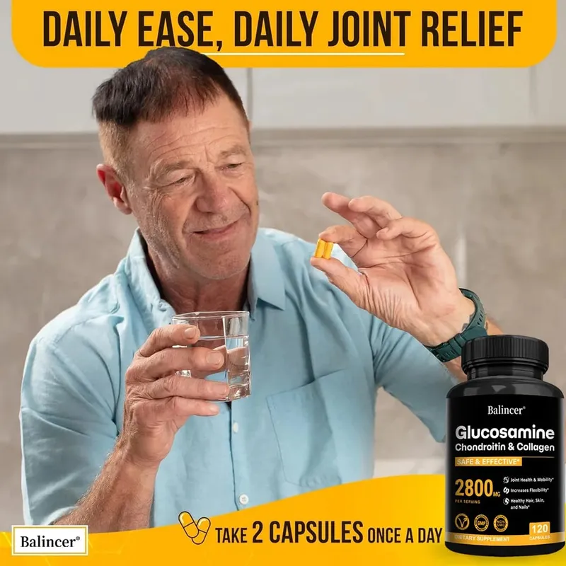 Glucosamine Chondroitin MSM Capsules Joint Support Supplement Support Cartilage Flexibility Bone Strength & Hair Skin Nail — image 6