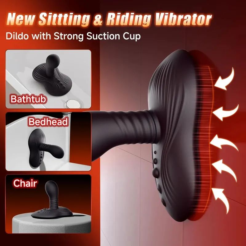 Sit and Ride Rotating Vibrating Dildo Vibrator Remote Control G Spot Stimulator Prostate Massager Adult Sex Toys for Women Men — image 5