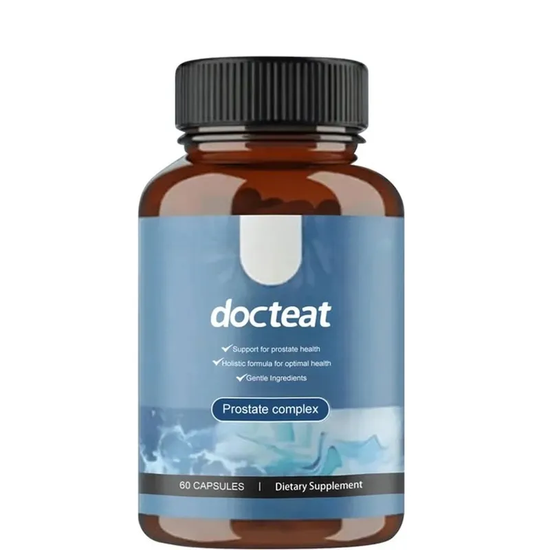 Docteat Prostate Complex Capsules Supports Prostate Health and Urinary Flow with Saw Palmetto Pumpkin Seed Extract 60 Capsules