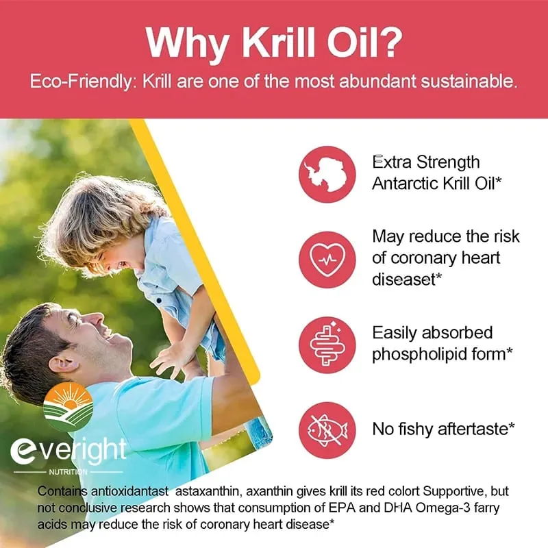 Antarctische Krillolie 1200 mg met Omega-3 Supplement EPA & DHA Astaxanthine & Fosfolipiden voor Hartgewricht Hersenen Antioxidant — image 4