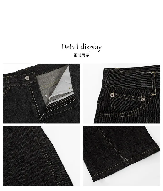 2026 Spring Original Cow Scimitar Bootcut Jeans Men's Commuter Pants Embroidered Trousers — image 8