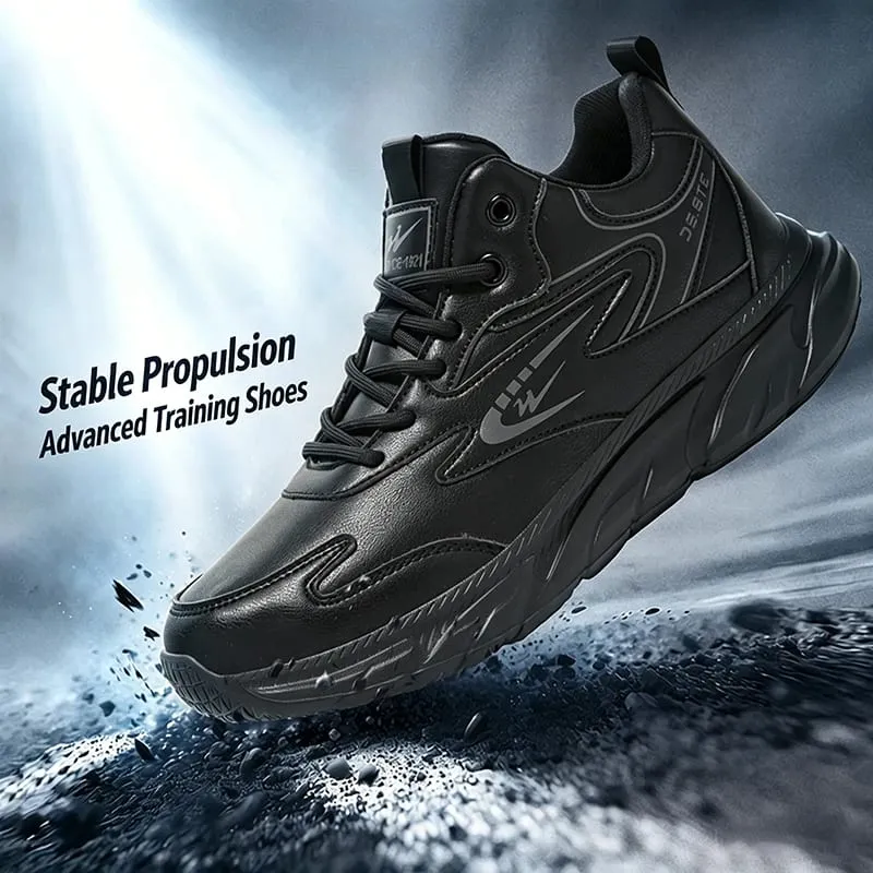 Double Star Men Sneakers 2026 New Fashion Casual Shoes Water Resistant Leather Upper Running Walking Shoes Anti Slip Lightweight