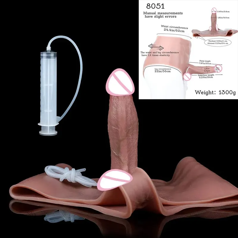 Silicone Anal Plug Squirting Dildo Panties With Abdominal Muscles Solid Penis Vaginal Anal Masturbator Sex Toy For Female — image 8