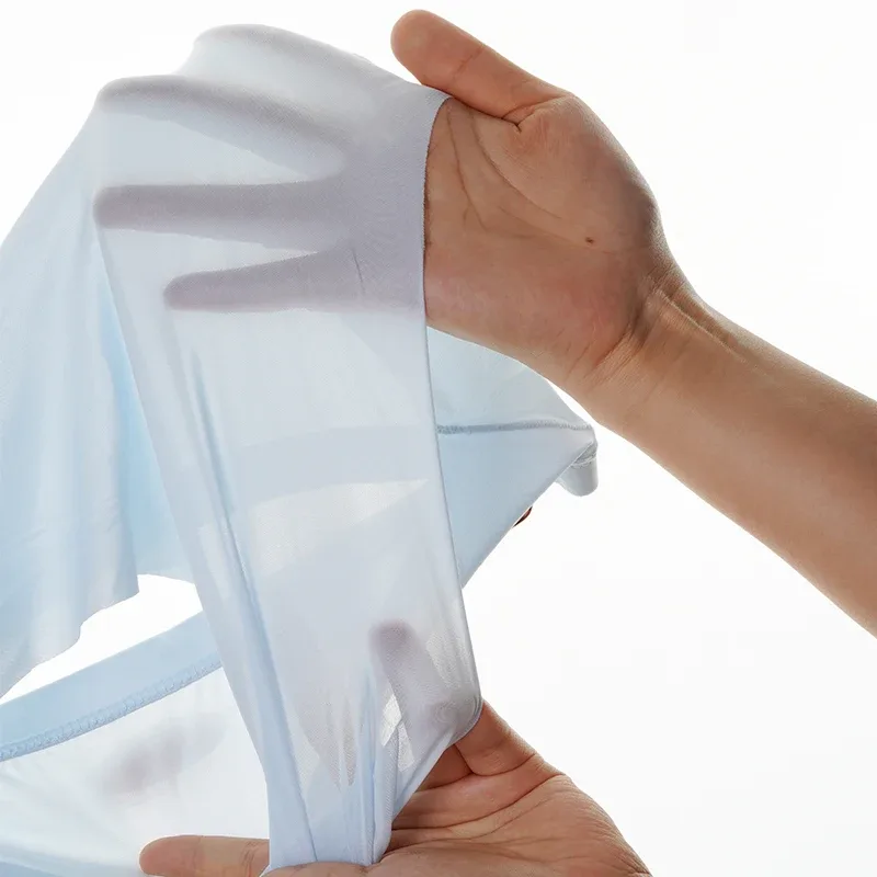 4st Ice Silk Trosor för män Sommar Transparent Sömlös Sexig Snabbtorkande Trendiga Andas Underkläder Ultratunna trosor