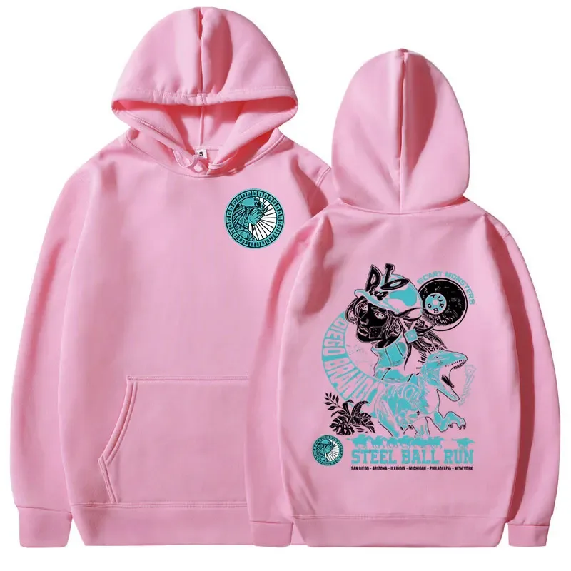 Anime Jojo Bizarre Adventure Hoodies STEEL BALL RUN Diego Brando Manga Graphic Sweatshirts Men's Long Sleeves Fleece Pullovers — image 6