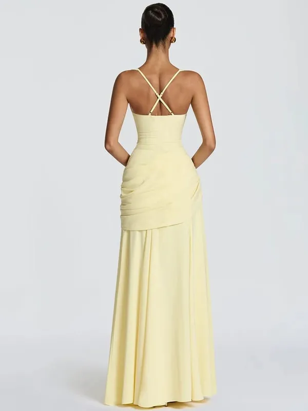 Mozision Off-shoulder Backless Sexy Maxi Dress Women Elegant Strapless Sleeveless Bodycon Ruched Club Party Long Dresses Female — image 4