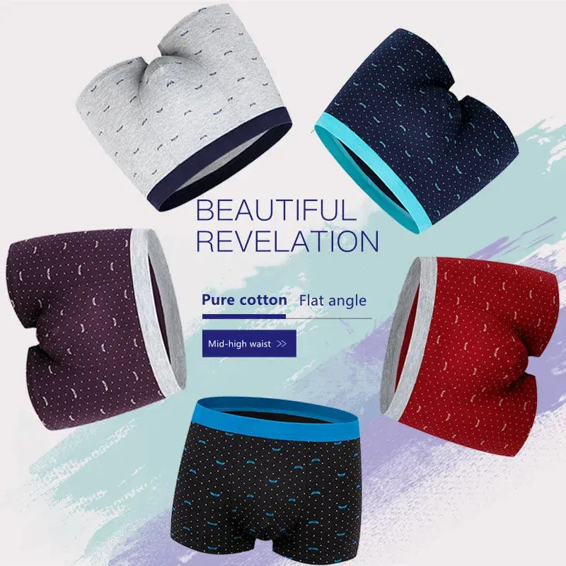 Men's Panties Large 7xl 8xl 9xl Underpants Man Seamless Underwear Men Boxer Shorts Printed Boxers Mens Pack Cotton Big Pantys — image 1