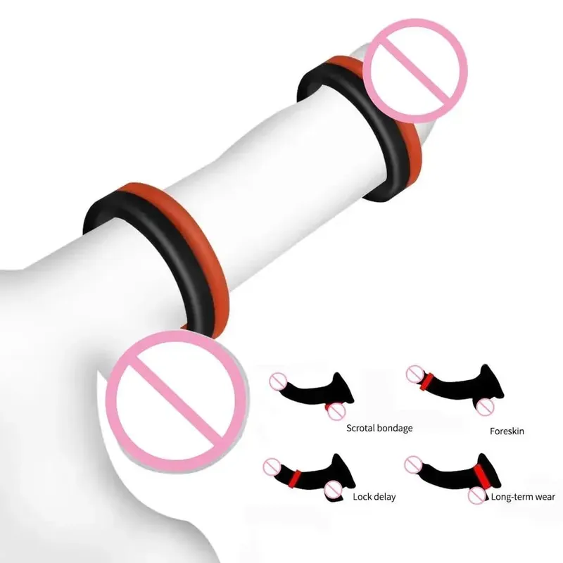 1/3 Pcs Men Penis Ring Silicone Cock Rings Male Lock Ejaculation Scrotal Ball Stretcher Anillo Hombre Cockring Sex Toys For Men