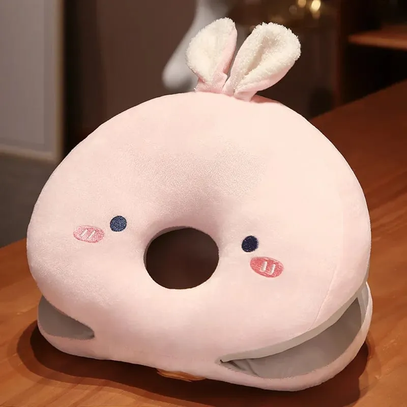 Rabbit Husky Fox Plush Nap Pillow Ice Silk Surface Cooling Sleep Cushion Office Desk Rest Pillow Home Travel Hug Pillow Gift — image 9