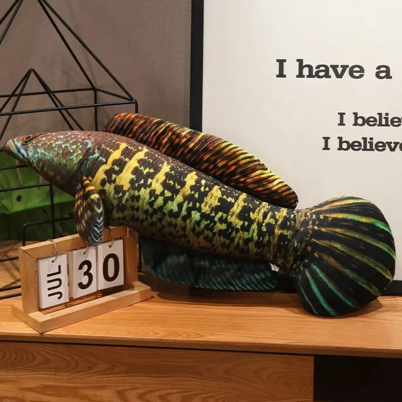 Sofa Cushion Perch Simulation Fish Pillow Grouper Stuffed Cartoon Fish Lovely Soft Fish Anime Pillow Bedroom — image 10