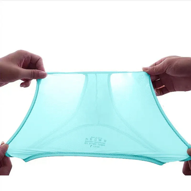 Men's Underwear Delicate Ice Silk Transparent Triangle Panties Personality Low Waist Briefs — image 6