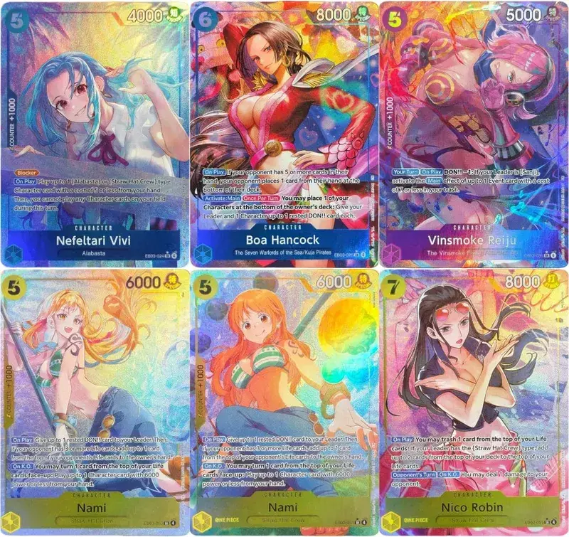 Proxy One Piece Card Game EB03 HEROINES Vivi Hancock Reiju Nami Robin Law English Tcg Anime Cards — image 1