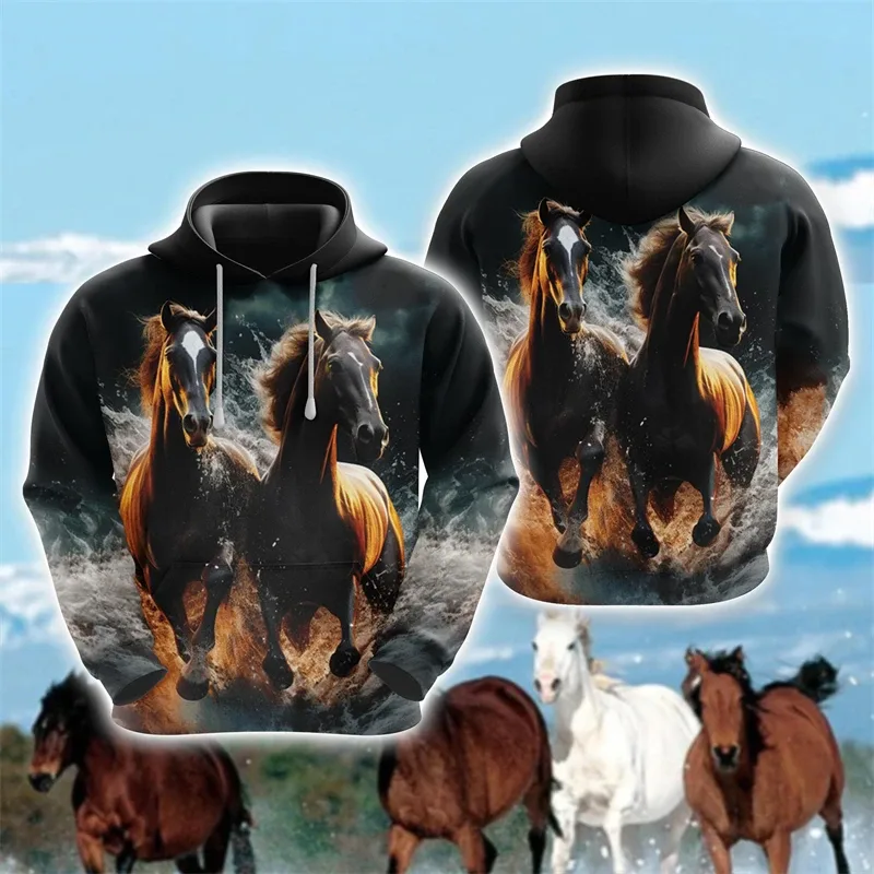 Animal Horse 3D Print Hoodies Autumn Men Women Casual Fashion Oversized Sweatshirts Hoodie Male Pullovers Tracksuit Man Clothing — image 14