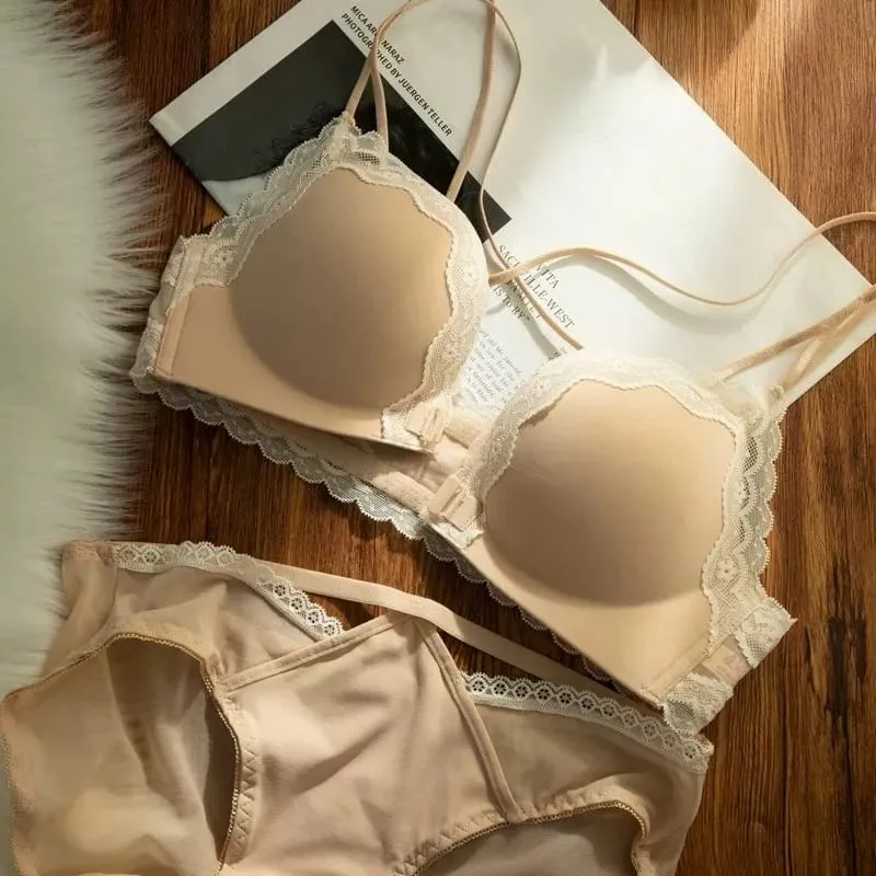 Small Bust Front Hook Wireless Push Up Bra Thin Straps Beauty Back Anti Sagging Side Breast Support Ladies Brassiere S-XL