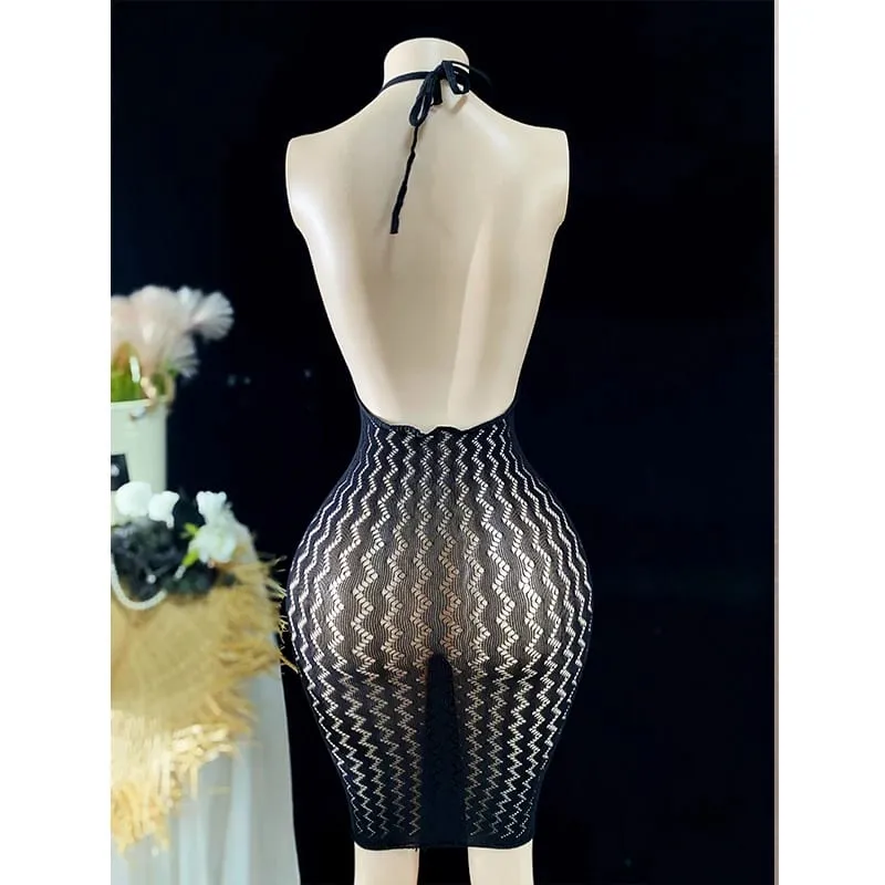 Mesh Beach Cover Up Dress Women hollow Out Sheer Fishnet Bodycon Dress Sexy Music Festival Rave Outfit Swimwear Coverups — image 5