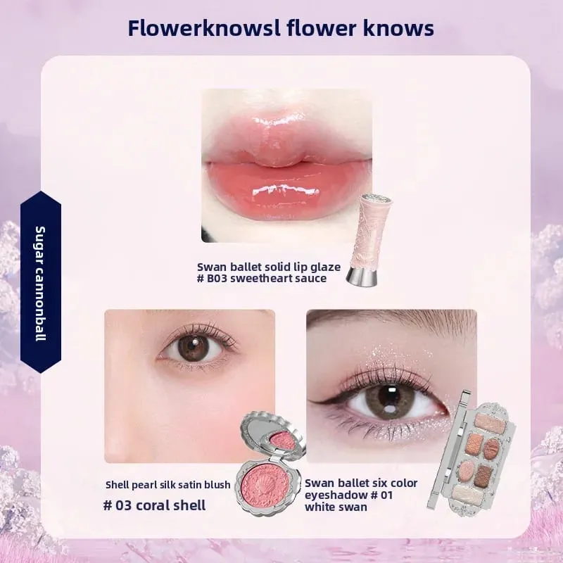Flowerknows Makeup Presentset Little Angel Bunny Garden Shell Smycken Lip Glaze Blusher Flower Know SWEETIE BEAR Blush Concealer — image 8