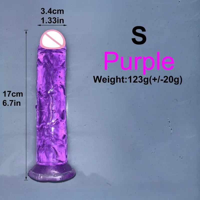 Ucuz 5 Renk Küçük Şeffaf Yapay Penis Vantuz Jöle Dick Kadın Erotik Anal Seks Oyuncakları Yumuşak Klitoris Vajinal Masturbators Penis — image 13