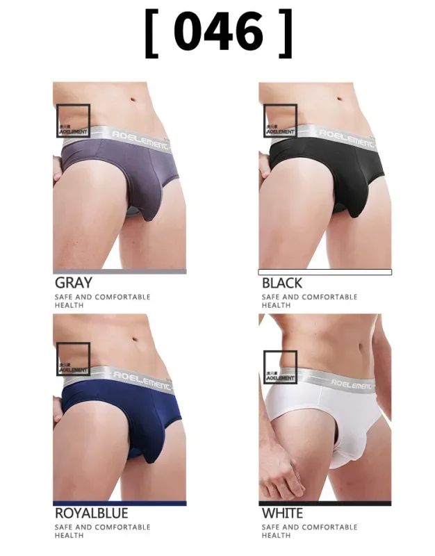 1pc Modal capsule lift U convex men's underwear bullet separate ice silk capsule pouch briefs — image 11