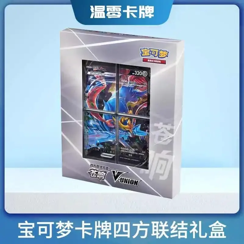 ในสต็อกของแท้ 100% Original Pokemon Ptcg Card Quartet Coupling V-Unionของขวัญกล่องPikachu Big Gather Moru Baker Mew-2 Ptcg