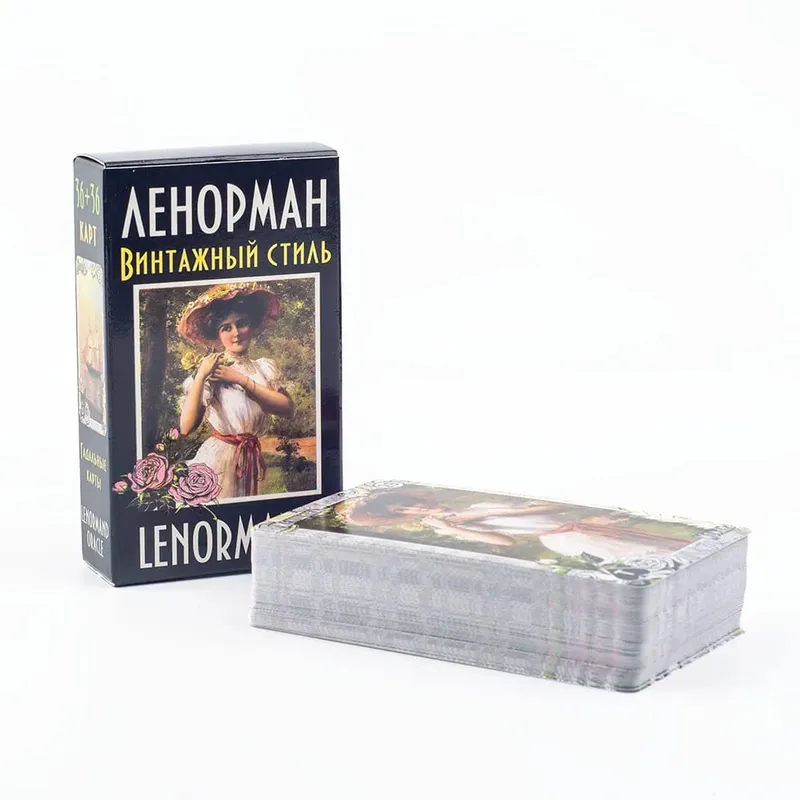 72 قطعة ЛЕНОРМАН ВИНТАЖНЫЙ СТИЛЬ LENORMAND أوراكل الروسية رؤى التارو العرافة مصير لوح ظهر المركب بطاقة الألعاب لحفلة الأسرة — image 3