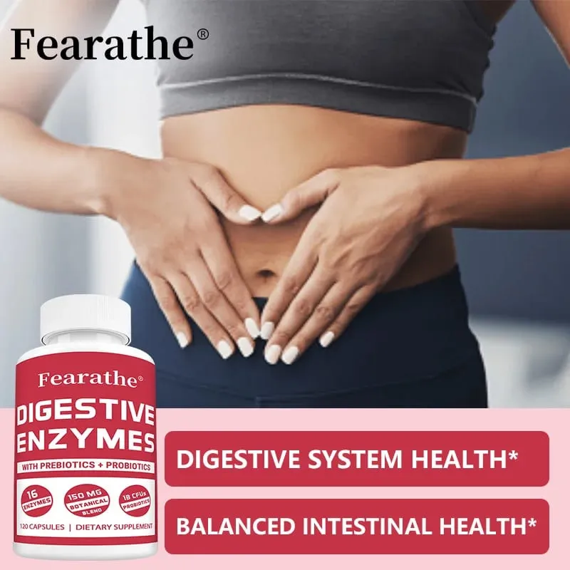 Digestive Enzyme Capsules - with Probiotics & Prebiotics Support Gut Health Immune Support Promote Digestive Health