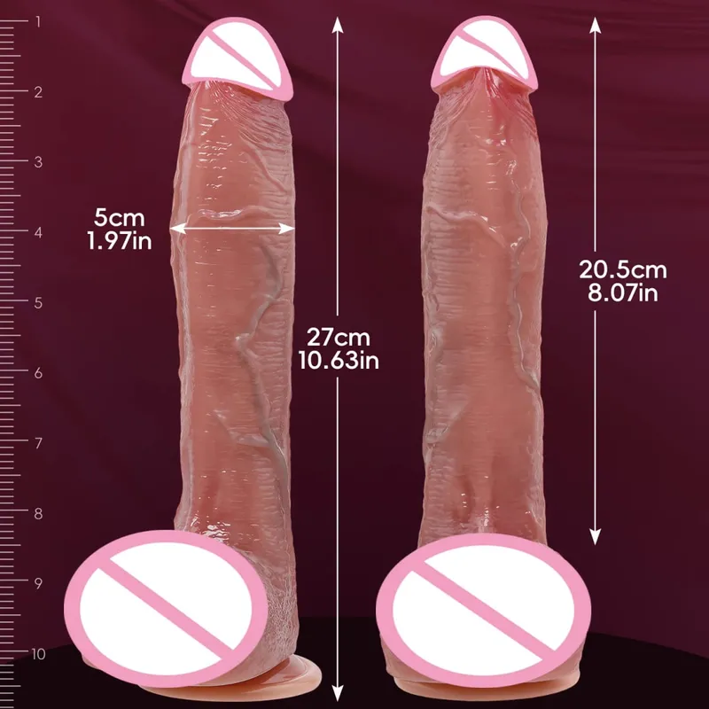 Huge Black Dildos Adult Sex Toys for Women Realistic Dildo Double Layered Liquid Silicone Thick Penis Woman Masturbation Penis — image 12