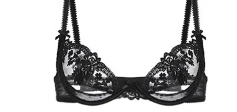 European Lace Bralette Modish Wire-Free Bra Set Cover Breathable Anti-Sag Thin Cup for Humid Weather & Modest Confidence — image 9