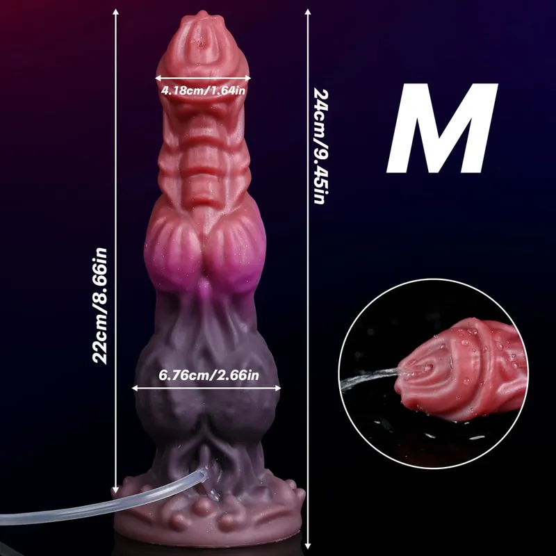 Huge Monster Dildo Squirting Fantasy Dildo Dragon Horse Dog Dildo Knotted Ejaculating Toy Big Anal Silicone Adult Toys for Women — image 8