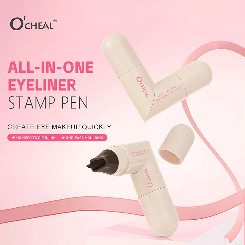 All-in-one Rotating Eyeliner Stamp Pen Quick Eye Makeup Double-Ended Eyeliner Waterproof Long-Lasting Stamp Eyeliner — image 2