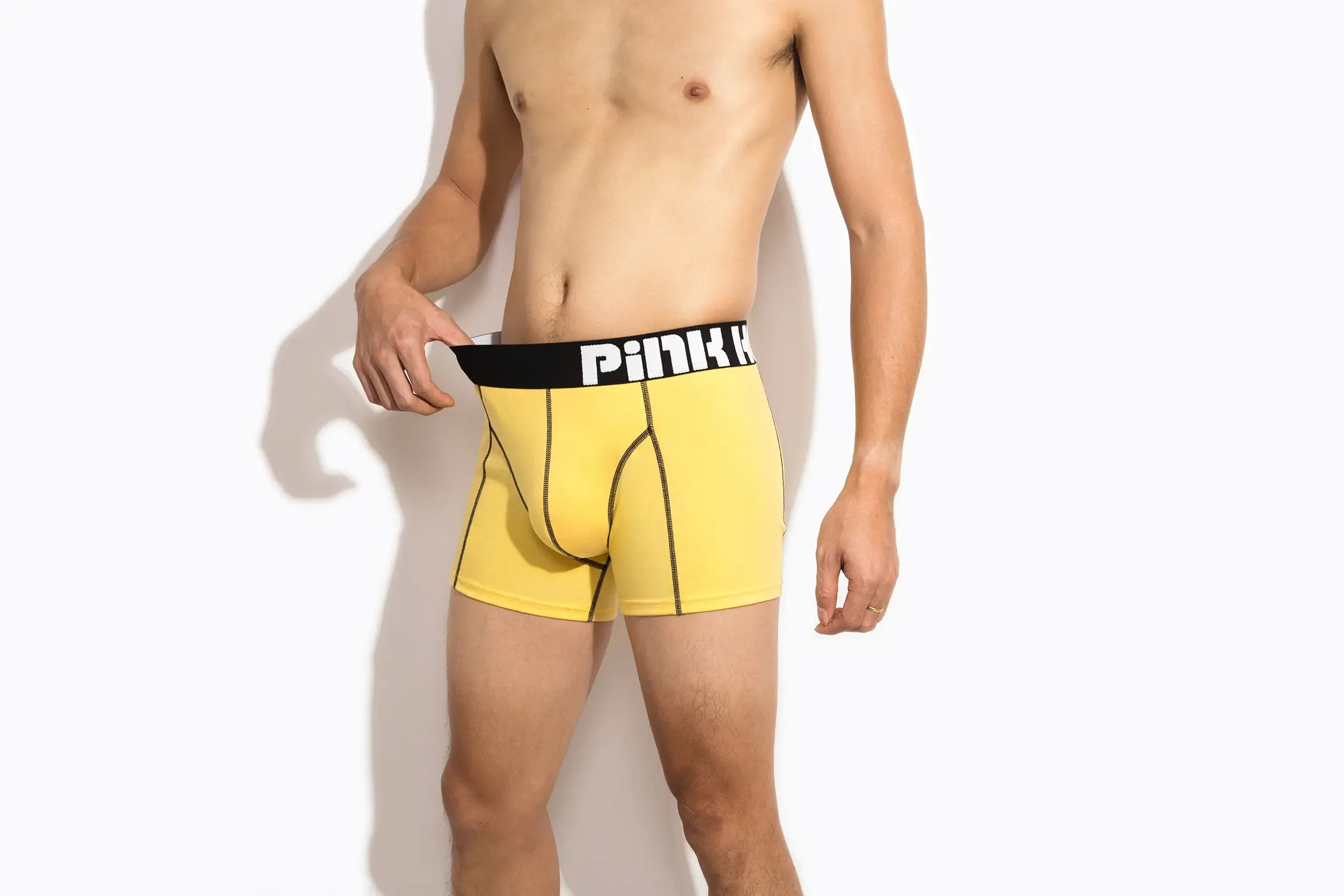 4-PACK PINKHERO Modekalsonger för män, Snygga bekväma och mjuka Slip Homme， Fina bomullsunderkläder Boxerbyxor, Herrtrosor