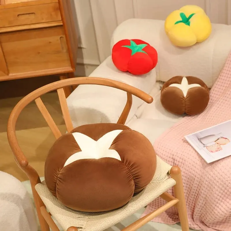 Kawaii Mô Phỏng Veggie Trái Cây Sang Trọng Đệm Hồng Nấm Nấm Cà Chua Mềm Mại Trang Trí Gối Cho Phòng Ngủ Sofa Quà Tặng — image 6