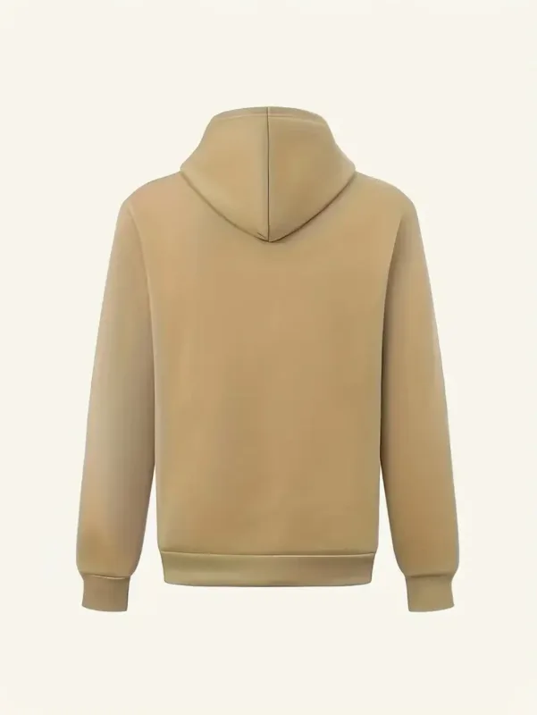 Fall/Winter New Arrival Men's Fleece Hoodie High Quality Solid Color Hooded Sweatshirt Male Fashionable Street Style Sweatshirt — image 12