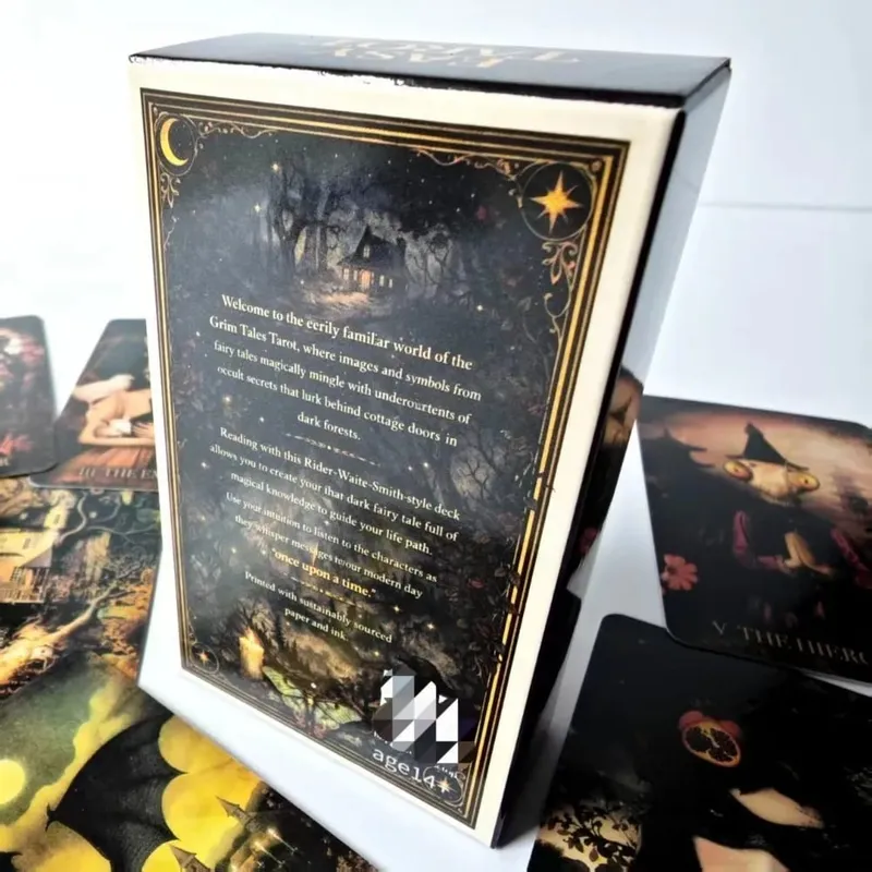 Колода Таро Grim Tales - 10,3*6 см, 78 карт RWS, готические сказочные карты для теневой работы, иллюстрированная темная фантазия — image 5
