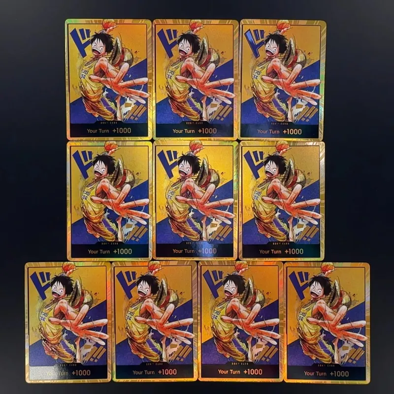 One Piece OPCG English Golden Holographic 3D Textured DON card Straw Hat Crew x Lakers DON card Anime Collectible Cards — image 7