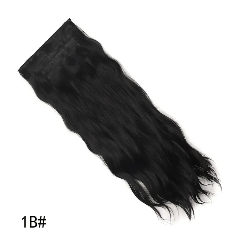 4 Pcs 22 Inch Clip in Hair Extensions Long Synthetic Wavy Curly Hairpieces Layered Soft Invisible Clip Ins Extensions for Women — image 9